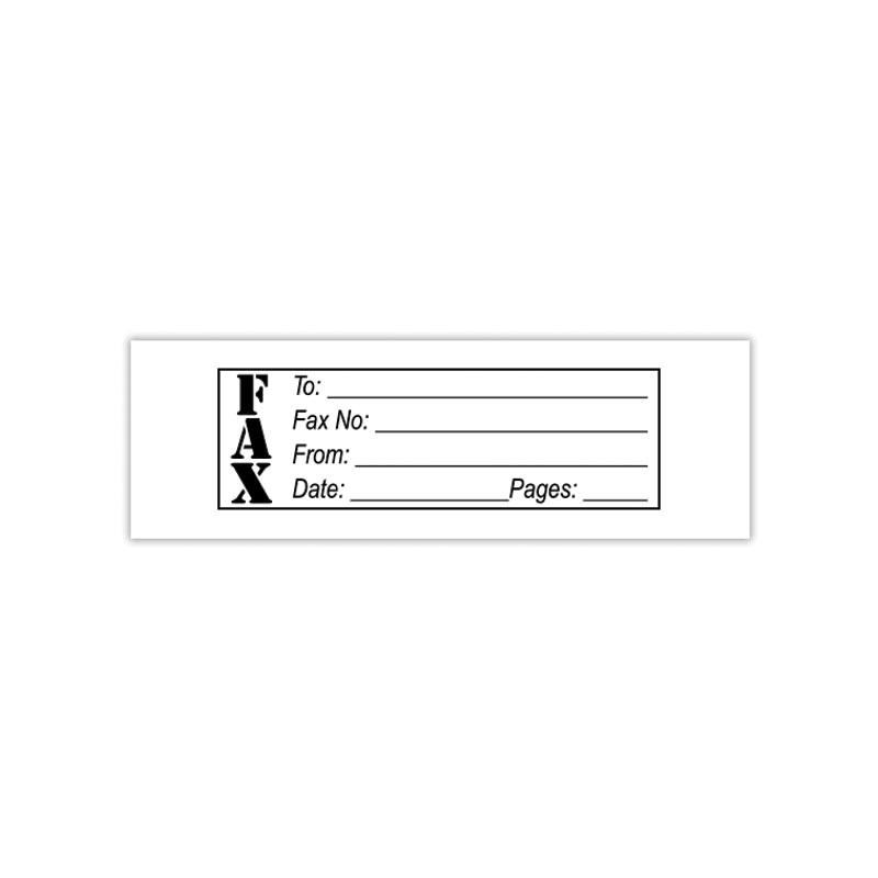 This jumbo FAX pre-inked Xstamper rubber stamp is available in black ink with an impression size of 7/8" x 2-3/4". Free shipping on orders over $100!