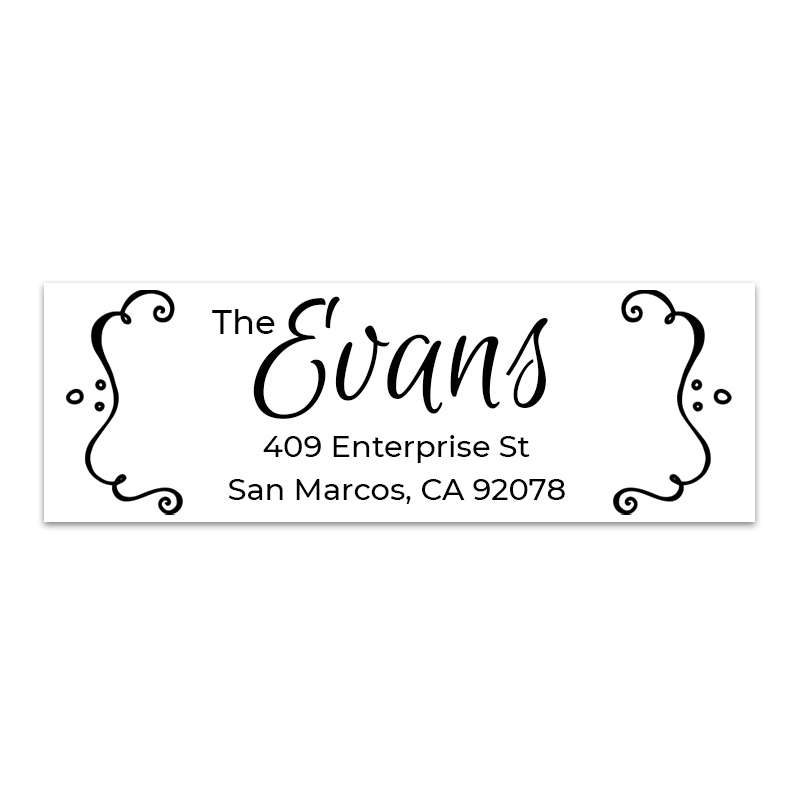 Customize this striking address stamp with your personal name and address. Fast and free shipping on all orders over $75!