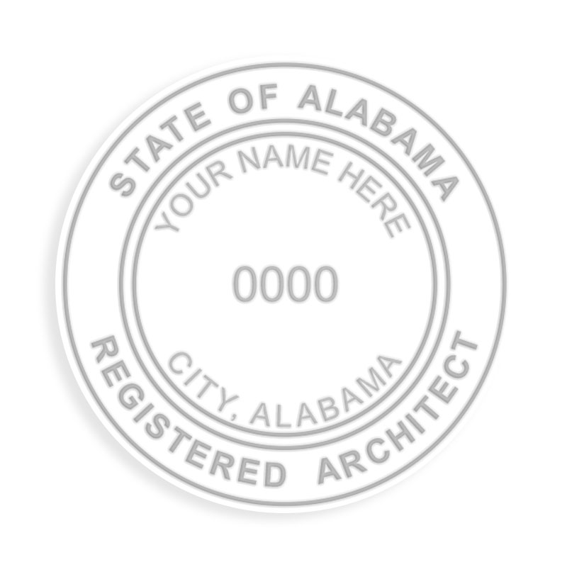 This professional architect embosser for the state of Alabama adheres to state regulations and provides top quality impressions. Orders over $75 ship free.