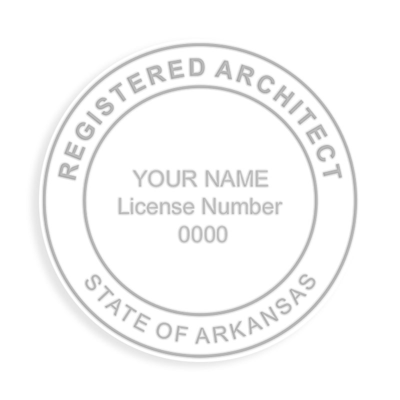 This professional architect embosser for the state of Arkansas adheres to state regulations and provides top quality impressions. Orders over $75 ship free.