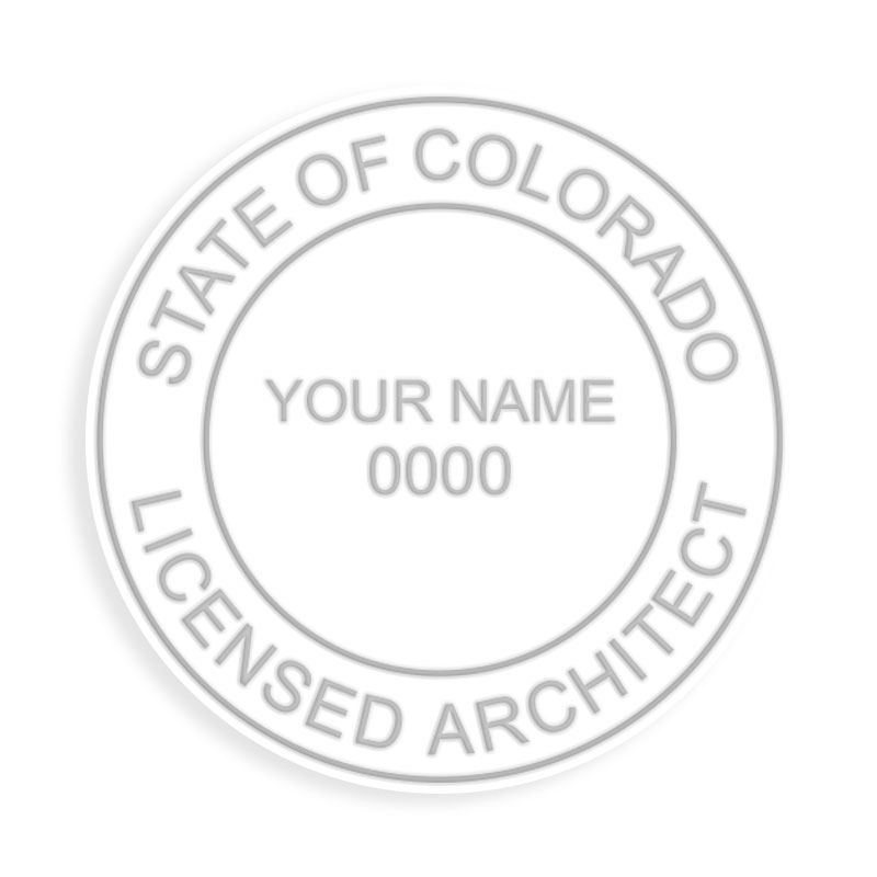 This professional architect embosser for the state of Colorado adheres to state regulations and provides top quality impressions. Orders over $100 ship free.