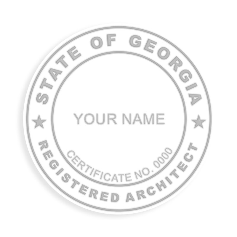 This professional architect embosser for the state of Georgia adheres to state regulations and provides top quality impressions. Orders over $100 ship free.