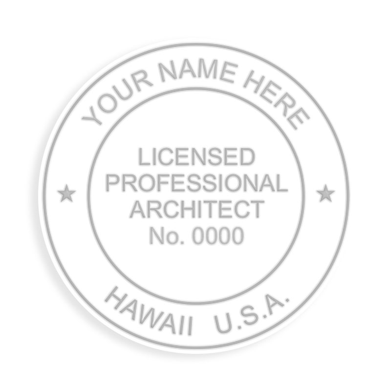 This professional architect embosser for the state of Hawaii adheres to state regulations and provides top quality impressions. Orders over $75 ship free.