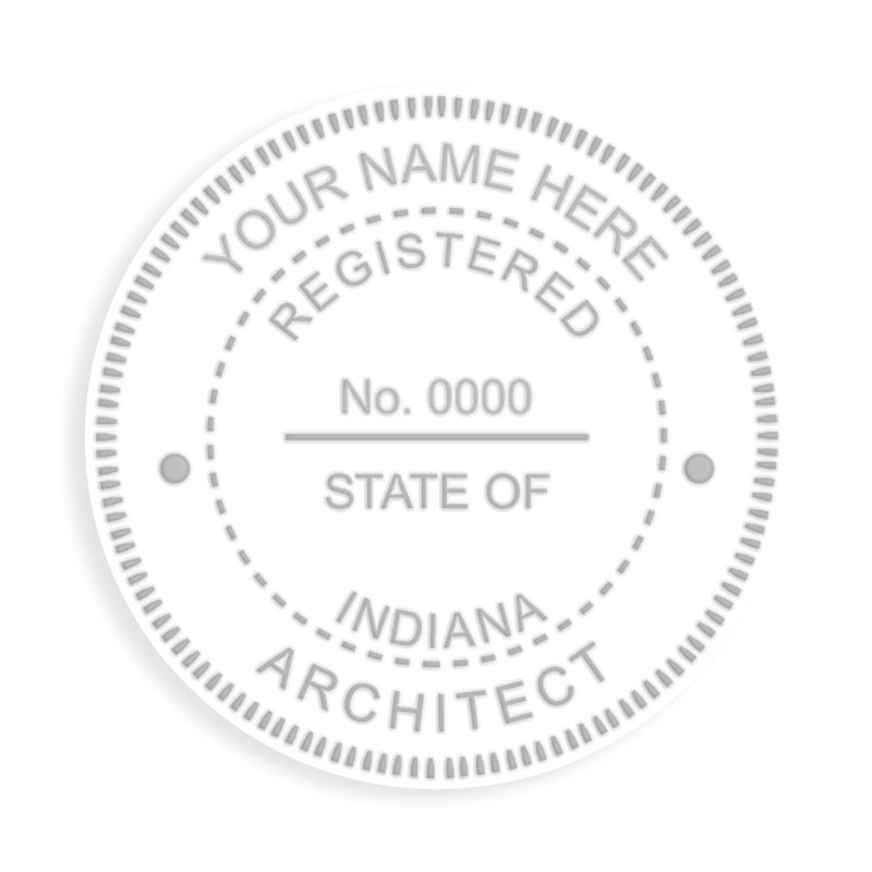 This professional architect embosser for the state of Indiana adheres to state regulations and provides top quality impressions. Orders over $75 ship free.