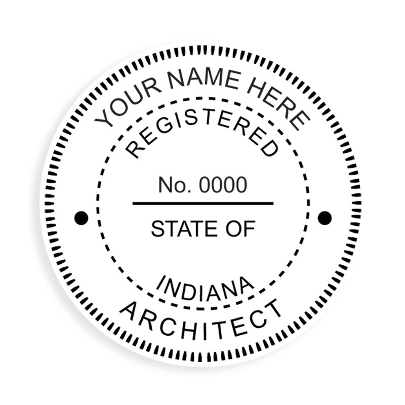 This professional architect embosser for the state of Indiana adheres to state regulations and provides top quality impressions. Orders over $75 ship free.