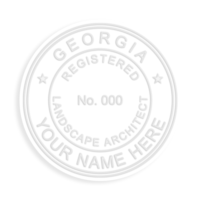 This professional landscape architect embosser for the state of Georgia adheres to state regulations and provides top quality impressions.