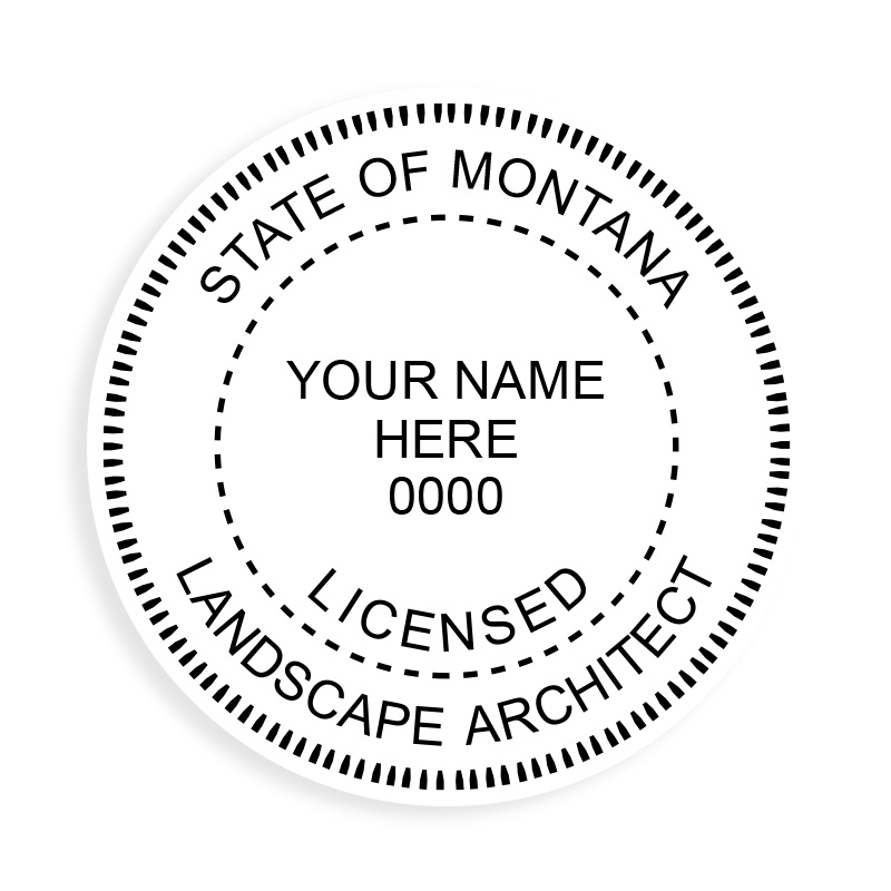 This professional landscape architect stamp for the state of Montana adheres to state regulations & provides top quality impressions. Orders over $75 ship free.