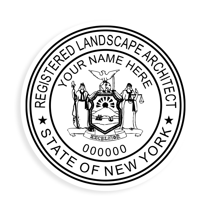 This professional landscape architect stamp for the state of New York adheres to state regulations & provides top quality impressions. Orders over $75 ship free.