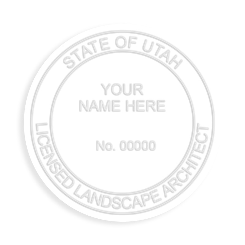 This professional landscape architect embosser for the state of Utah adheres to state regulations and provides top quality impressions.