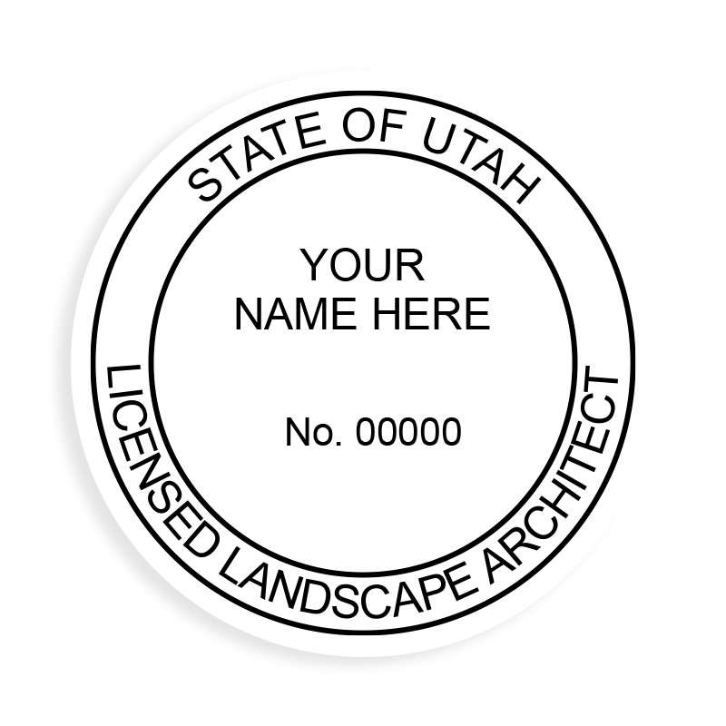 This professional landscape architect stamp for the state of Utah adheres to state regulations and provides top quality impressions. Orders over $75 ship free.