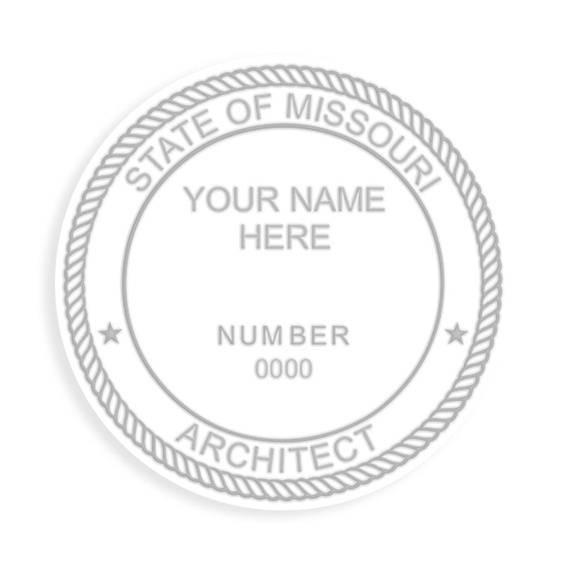 This professional architect embosser for the state of Missouri adheres to state regulations and provides top quality impressions. Orders over $75 ship free.