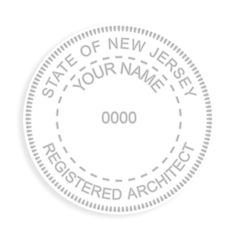 This professional architect embosser for the state of New Jersey adheres to state regulations and provides top quality impressions. Orders over $75 ship free.