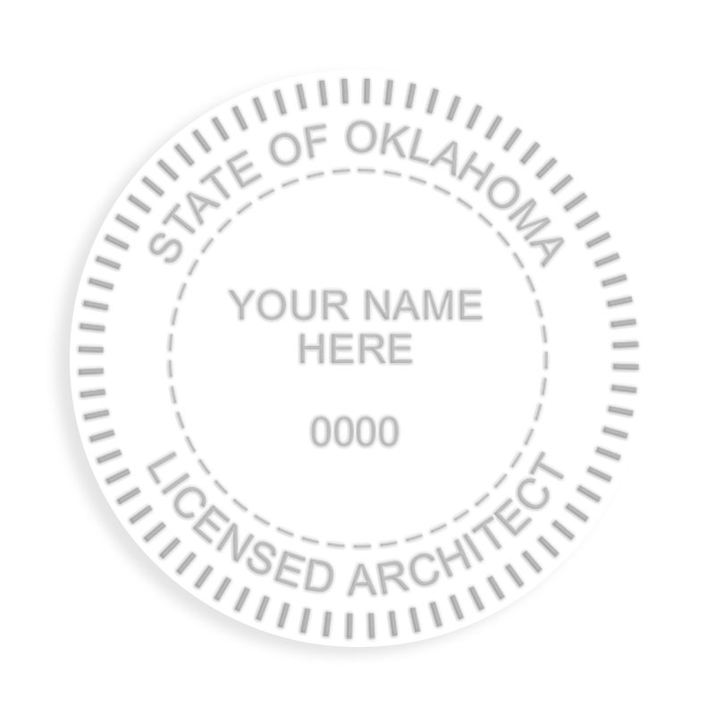 This professional architect embosser for the state of Oklahoma adheres to state regulations and makes top quality impressions. Orders over $75 ship free.