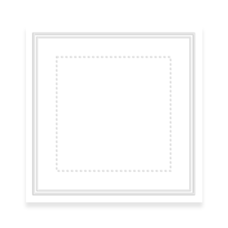 This 2" x 2" double-solid outer & dotted inner border embosser features 6 lines of customizable text. Orders over $100 ship free!