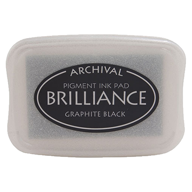 This 3-3/4" x 2-5/8" stamp ink pad comes in graphite black and is perfect for use on many surfaces. Acid free. Ships in 1-2 business days!