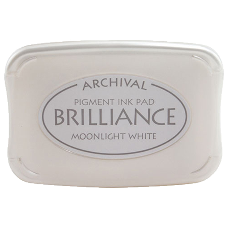 This 3-3/4" x 2-5/8" stamp ink pad comes in moonlight white and is ideal for use on many surfaces. Acid free. Ships in 1-2 business days!