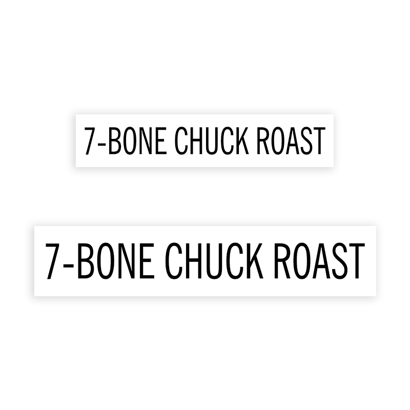 This 7-BONE CHUCK ROAST stamp is easy to use w/ your choice of 2 sizes & 2 mount options, wood stamp or self-inking. Great for grocery stores, butchers & more!