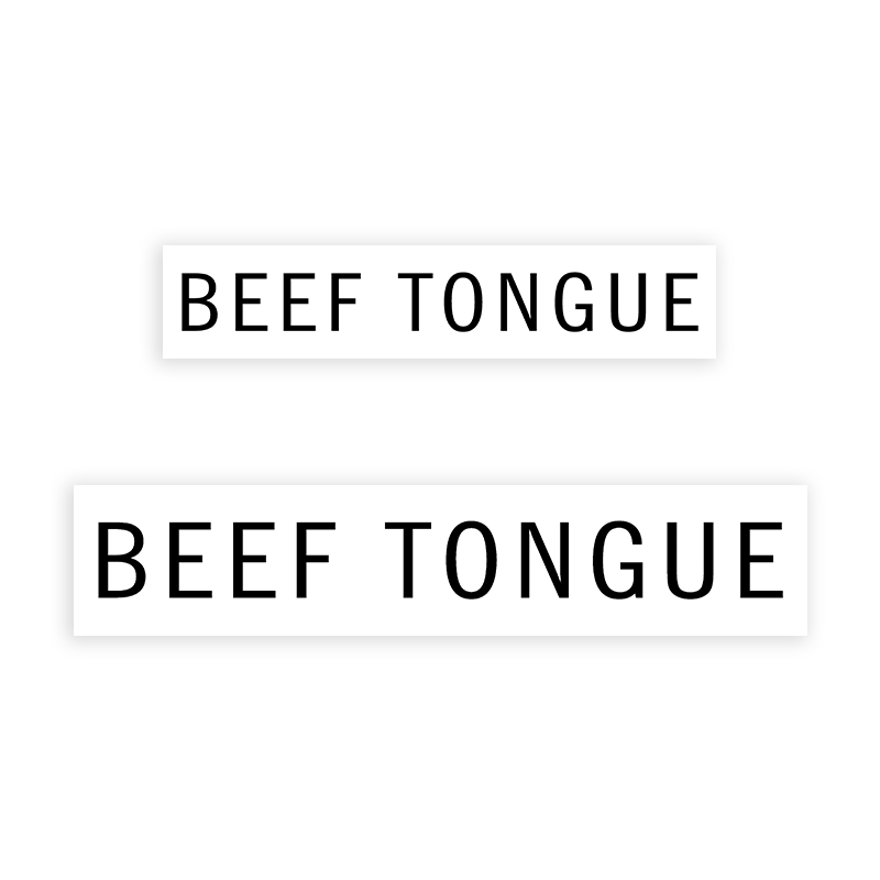 This BEEF TONGUE stamp is easy to use w/ your choice of 2 sizes & 2 mount options, wood stamp or self-inking. Great for grocery stores, butchers & more!