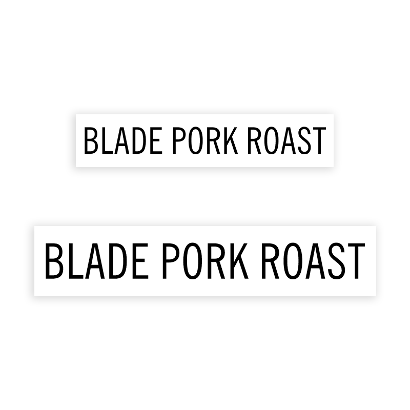 This BLADE PORK ROAST stamp is easy to use w/ your choice of 2 sizes & 2 mount options, wood stamp or self-inking. Great for grocery stores, butchers & more!