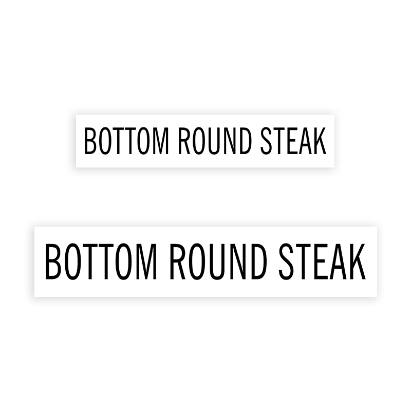 This BOTTOM RND STEAK stamp is easy to use w/ your choice of 2 sizes & 2 mount options, wood stamp or self-inking. Great for grocery stores, butchers & more!