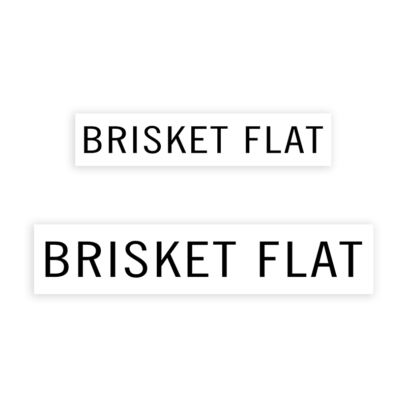 This BRSIKET FLAT stamp is easy to use w/ your choice of 2 sizes & 2 mount options, wood stamp or self-inking. Great for grocery stores, butchers & more!