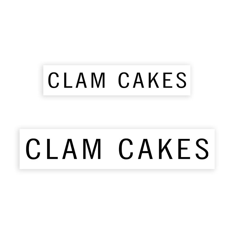 This CLAM CAKES stamp is easy to use w/ your choice of 2 sizes & 2 mount options, wood stamp or self-inking. Great for grocery stores, butchers & more!