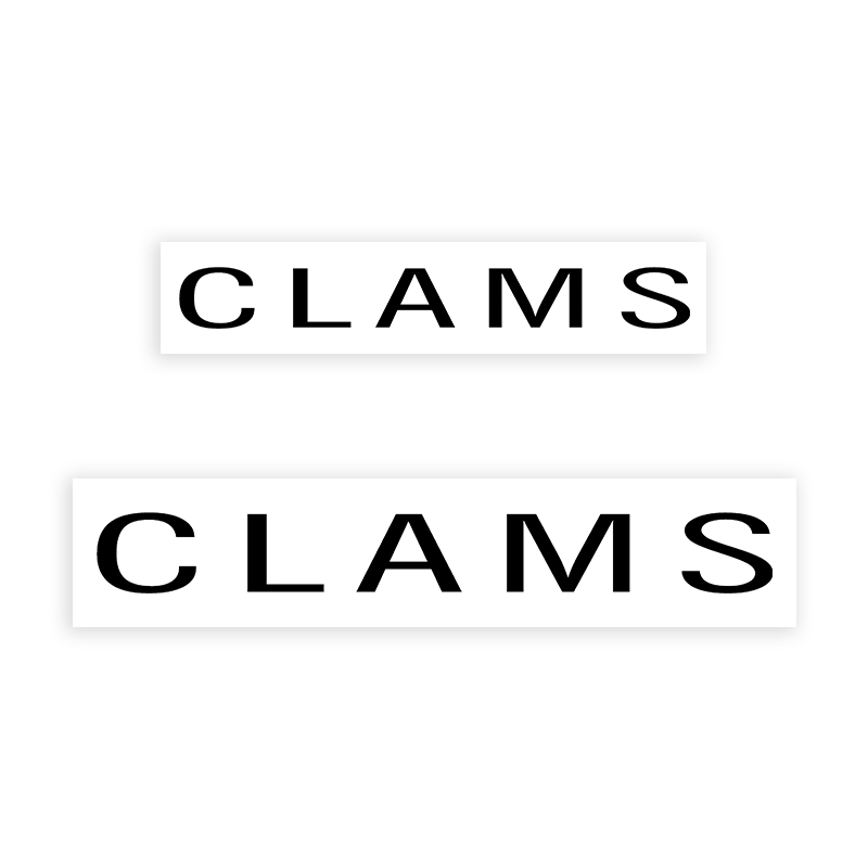 This CLAMS stamp is easy to use w/ your choice of 2 sizes & 2 mount options, wood stamp or self-inking. Great for grocery stores, butchers & more!