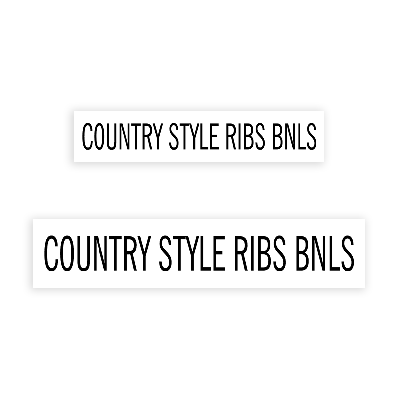 The COUNTRY STYLE RIBS BNLS stamp is easy to use w/ your choice of 2 sizes & 2 mount options, wood stamp/self-inker. Great for grocery stores, butchers & more!