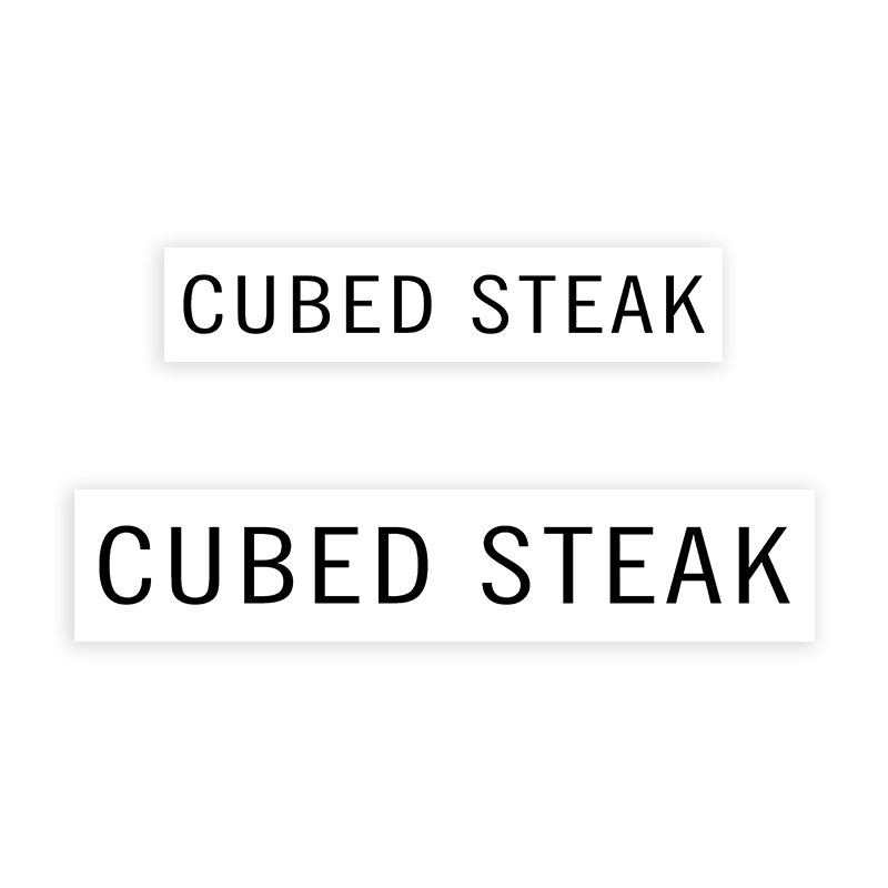 This CUBED STEAK stamp is easy to use w/ your choice of 2 sizes & 2 mount options, wood stamp or self-inking. Great for grocery stores, butchers & more!