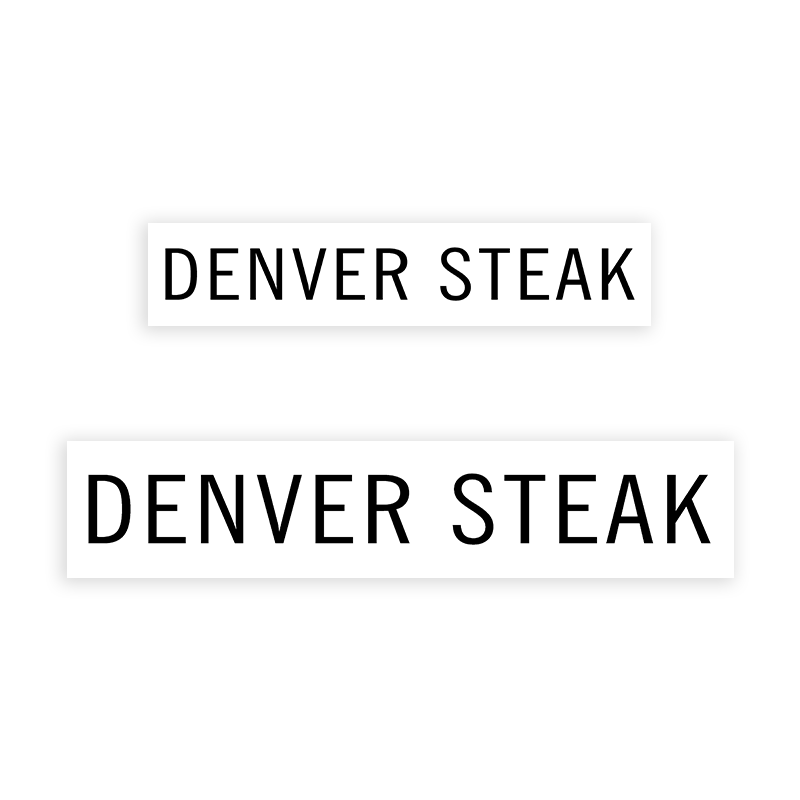 This DENVER STEAK stamp is easy to use w/ your choice of 2 sizes & 2 mount options, wood stamp or self-inking. Great for grocery stores, butchers & more!