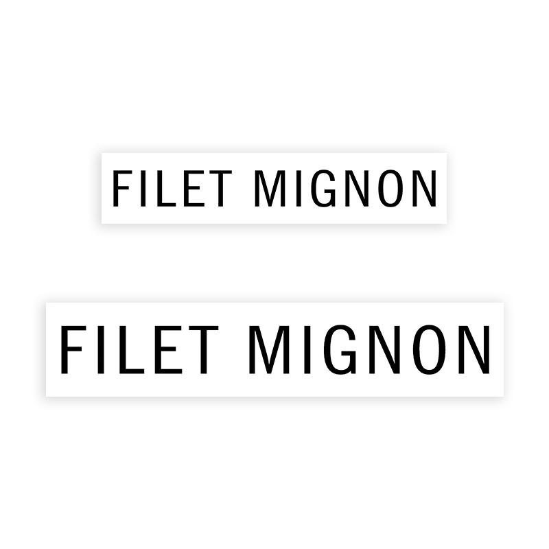 This FILET MIGNON stamp is easy to use w/ your choice of 2 sizes & 2 mount options, wood stamp or self-inking. Great for grocery stores, butchers & more!