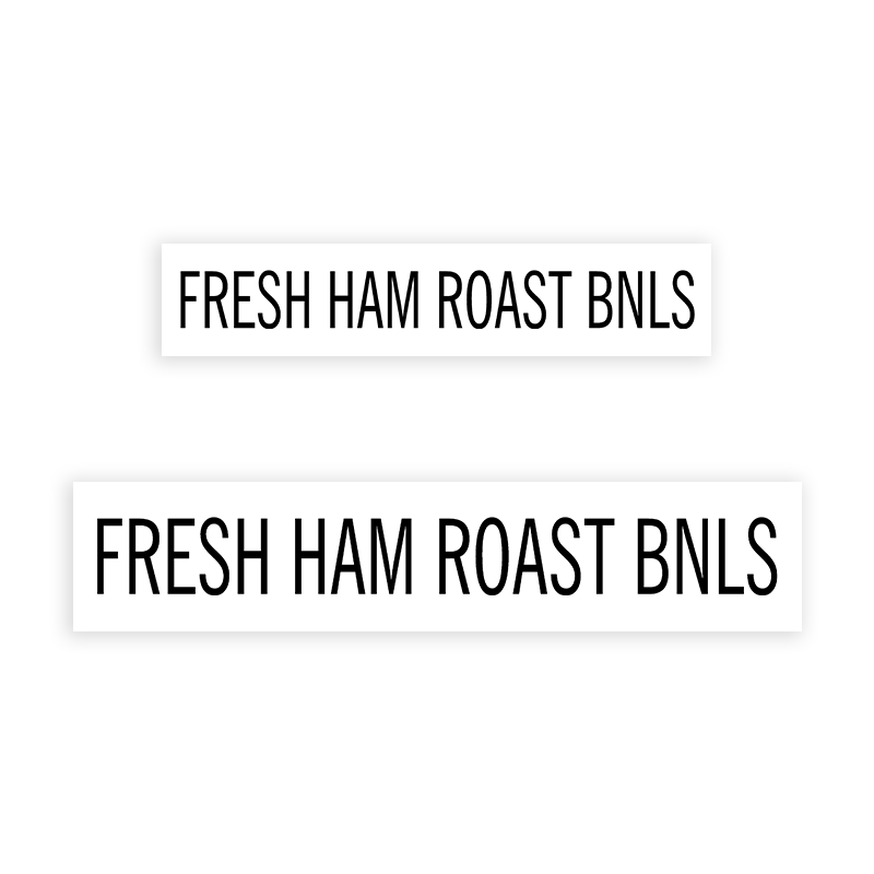 This FRESH HAM ROAST BNLS stamp is easy to use w/ your choice of 2 sizes & 2 mount options, wood stamp or self-inking. Great for grocery stores, butchers & more!