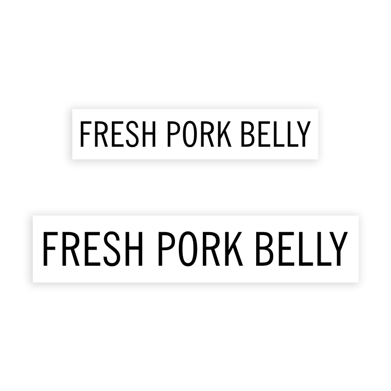 This FRESH PORK BELLY stamp is easy to use w/ your choice of 2 sizes & 2 mount options, wood stamp or self-inking. Great for grocery stores, butchers & more!