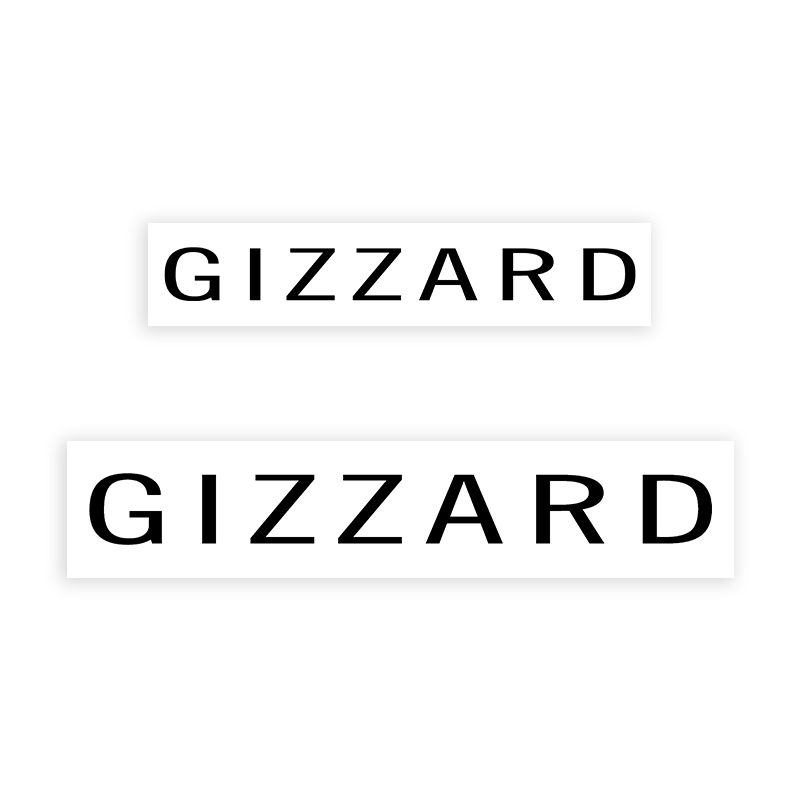 This GIZZARD stamp is easy to use w/ your choice of 2 sizes & 2 mount options, wood stamp or self-inking. Great for grocery stores, butchers & more!