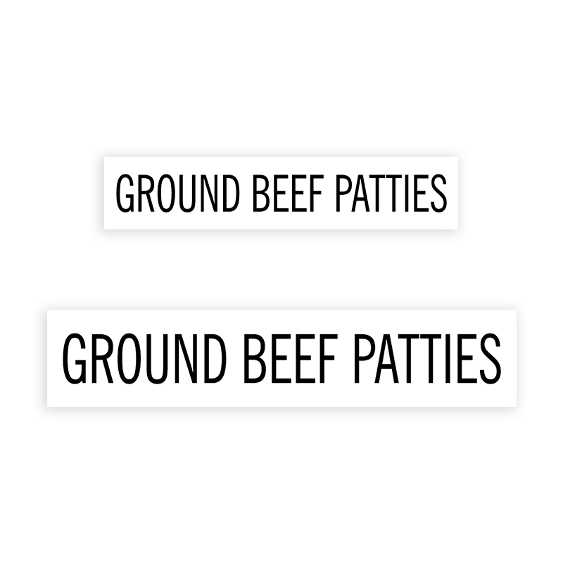 This GROUND BEEF PATTIES stamp is easy to use w/ your choice of 2 sizes & 2 mount options, wood stamp or self-inking. Great for grocery stores, butchers & more!