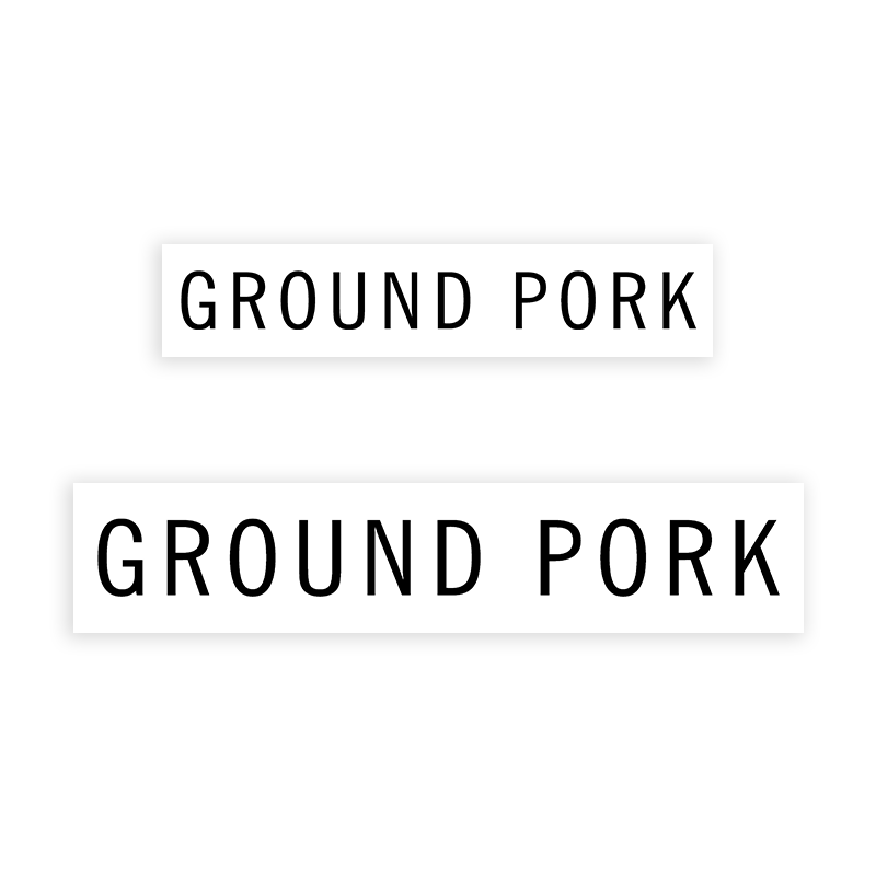 This GROUND PORK stamp is easy to use w/ your choice of 2 sizes & 2 mount options, wood stamp or self-inking. Great for grocery stores, butchers & more!