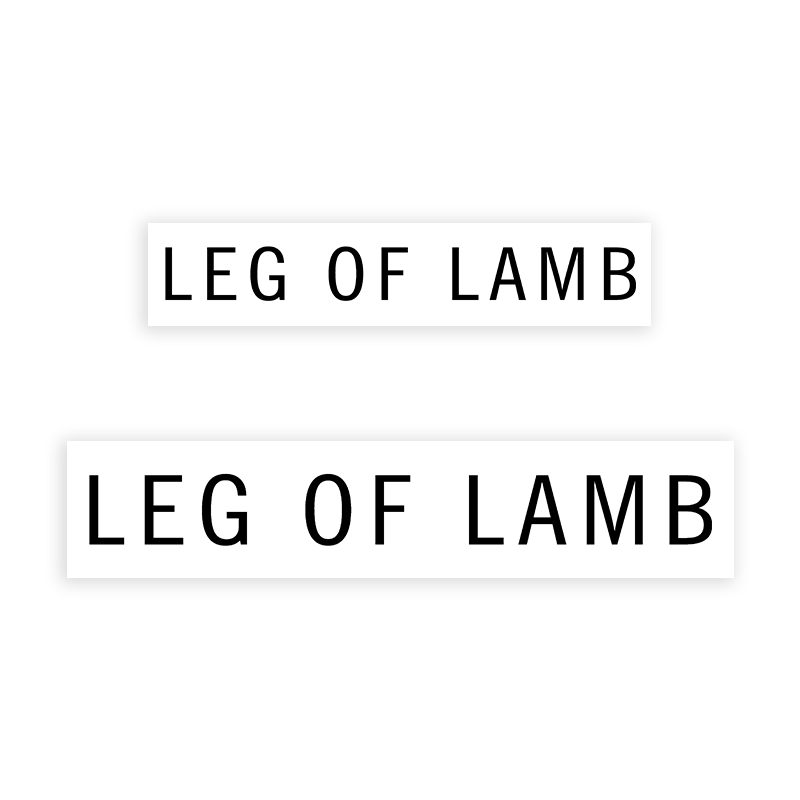 This LEG OF LAMB stamp is easy to use w/ your choice of 2 sizes & 2 mount options, wood stamp or self-inking. Great for grocery stores, butchers & more!