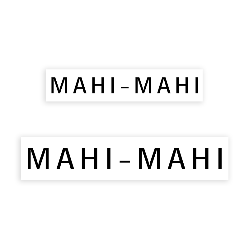 This MAHI-MAHI stamp is easy to use w/ your choice of 2 sizes & 2 mount options, wood stamp or self-inking. Great for grocery stores, butchers & more!