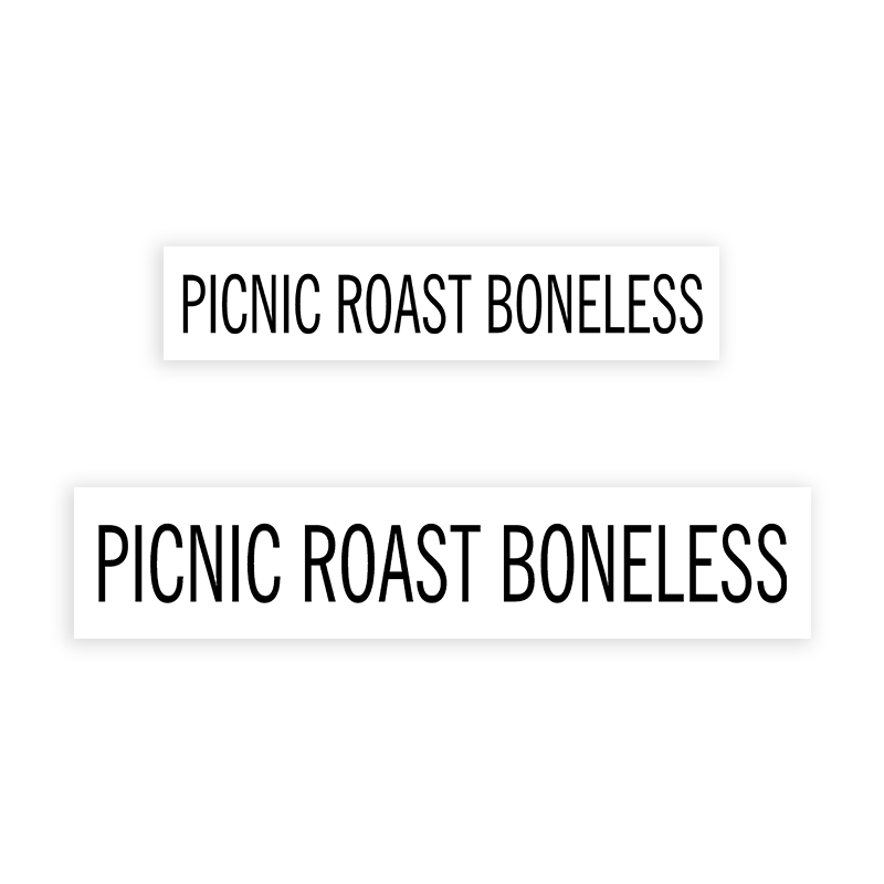 This PICNIC ROAST BNLS stamp is easy to use w/ your choice of 2 sizes & 2 mount options, wood stamp or self-inking. Great for grocery stores, butchers & more!