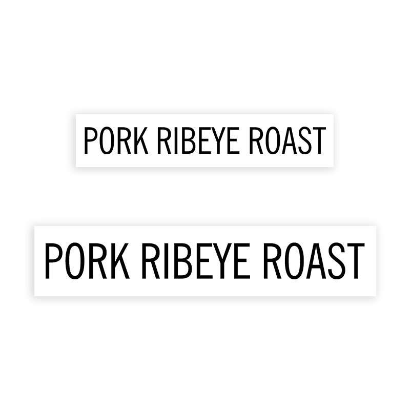 This PORK RIBEYE ROAST stamp is easy to use w/ your choice of 2 sizes & 2 mount options, wood stamp or self-inking. Great for grocery stores, butchers & more!