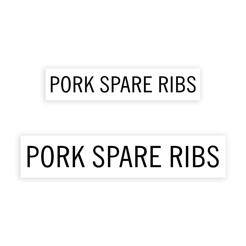 This PORK SPARE RIBS stamp is easy to use w/ your choice of 2 sizes & 2 mount options, wood stamp or self-inking. Great for grocery stores, butchers & more!