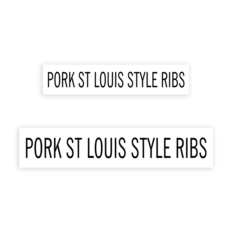 This PORK STL STYLE RIBS stamp is easy to use w/ your choice of 2 sizes & 2 mount options, wood stamp or self-inking. Great for grocery stores, butchers & more!