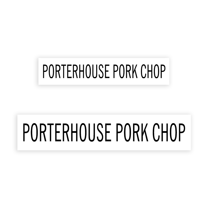 This PRTRHS PORK CHOP stamp is easy to use w/ your choice of 2 sizes & 2 mount options, wood stamp or self-inking. Great for grocery stores, butchers & more!