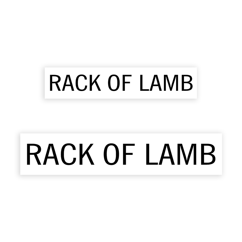 This RACK OF LAMB stamp is easy to use w/ your choice of 2 sizes & 2 mount options, wood stamp or self-inking. Great for grocery stores, butchers & more!