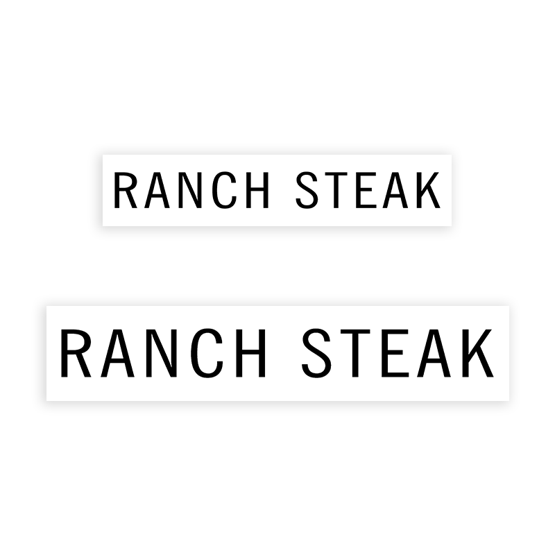 This RANCH STEAK stamp is easy to use w/ your choice of 2 sizes & 2 mount options, wood stamp or self-inking. Great for grocery stores, butchers & more!