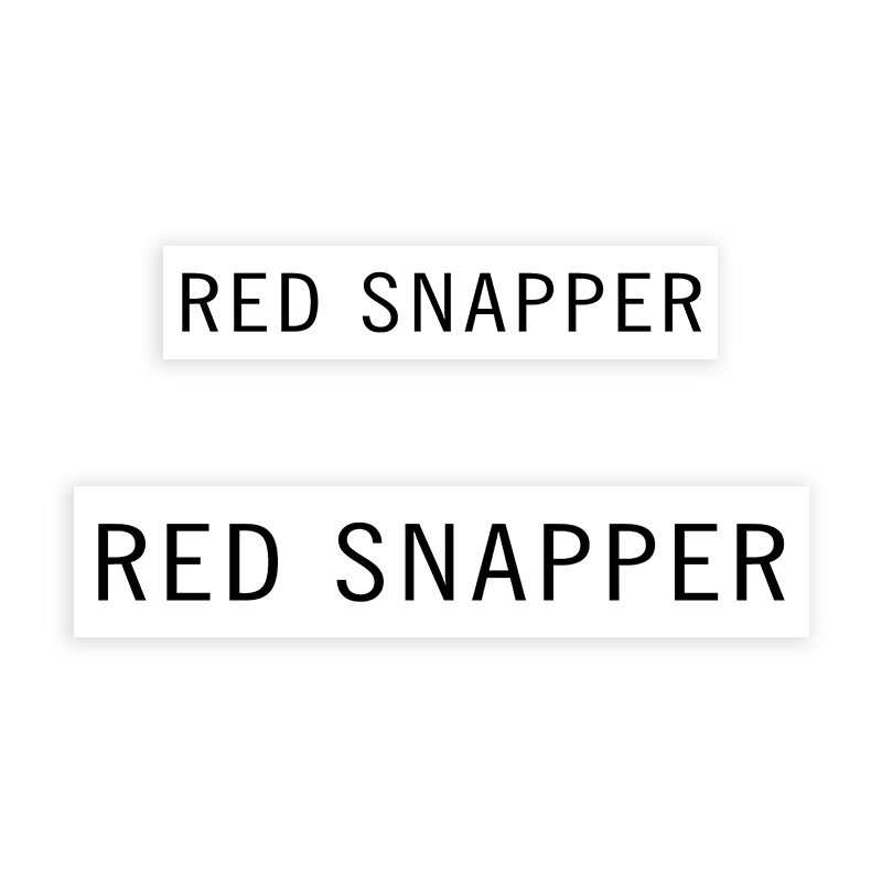 This RED SNAPPER stamp is easy to use w/ your choice of 2 sizes & 2 mount options, wood stamp or self-inking. Great for grocery stores, butchers & more!