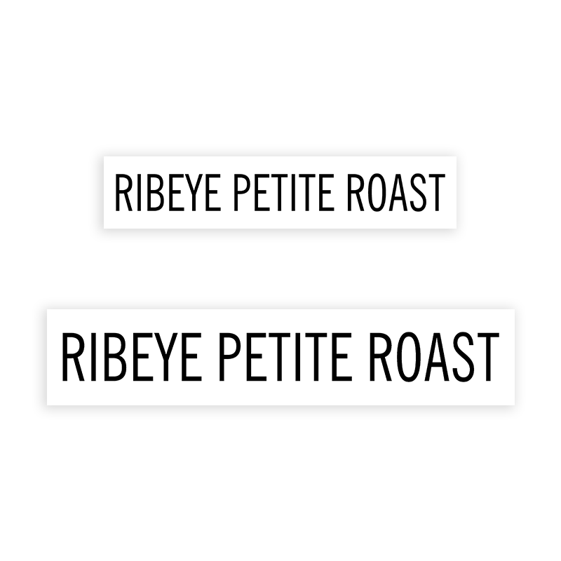 This RIBEYE PETITE ROAST stamp is easy to use w/ your choice of 2 sizes & 2 mount options, wood stamp or self-inking. Great for grocery stores, butchers & more!