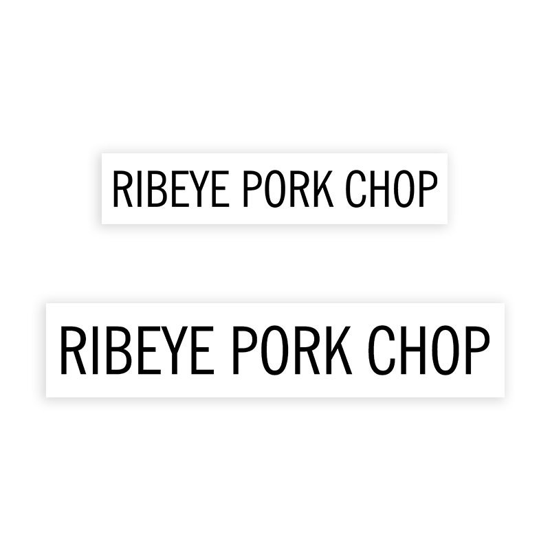 This RIBEYE PORK CHOP stamp is easy to use w/ your choice of 2 sizes & 2 mount options, wood stamp or self-inking. Great for grocery stores, butchers & more!