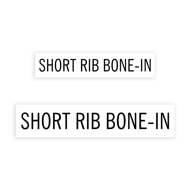 This SHORT RIBS BONE-IN stamp is easy to use w/ your choice of 2 sizes & 2 mount options, wood stamp or self-inking. Great for grocery stores, butchers & more!