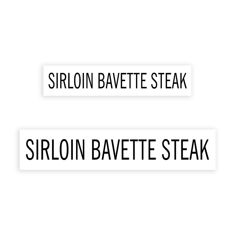 This SRLN BAVETTE STEAK stamp is easy to use w/ your choice of 2 sizes & 2 mount options, wood stamp or self-inking. Great for grocery stores, butchers & more!